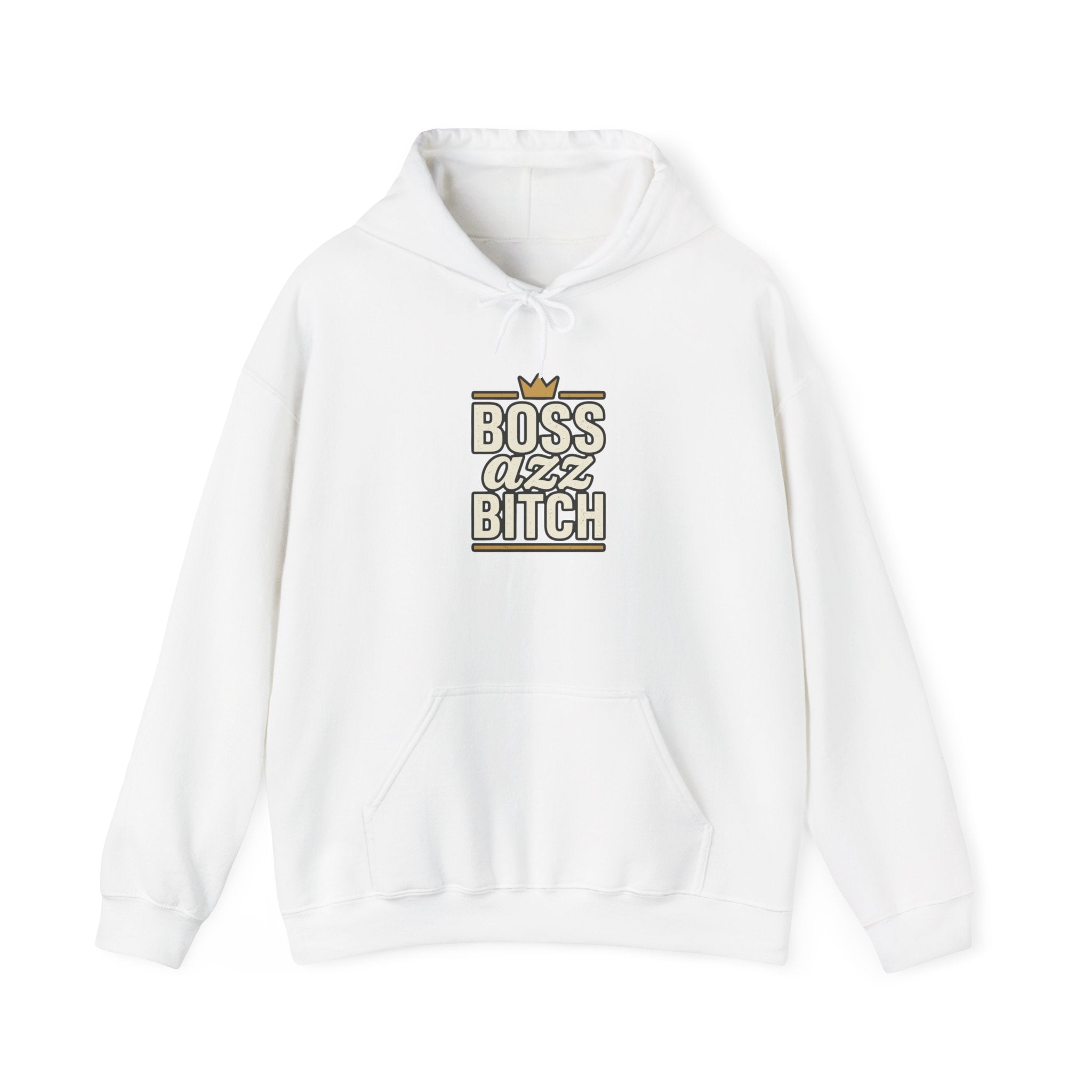 Boss Azz Bitch Hoodie | Bold Script Crown Graphic