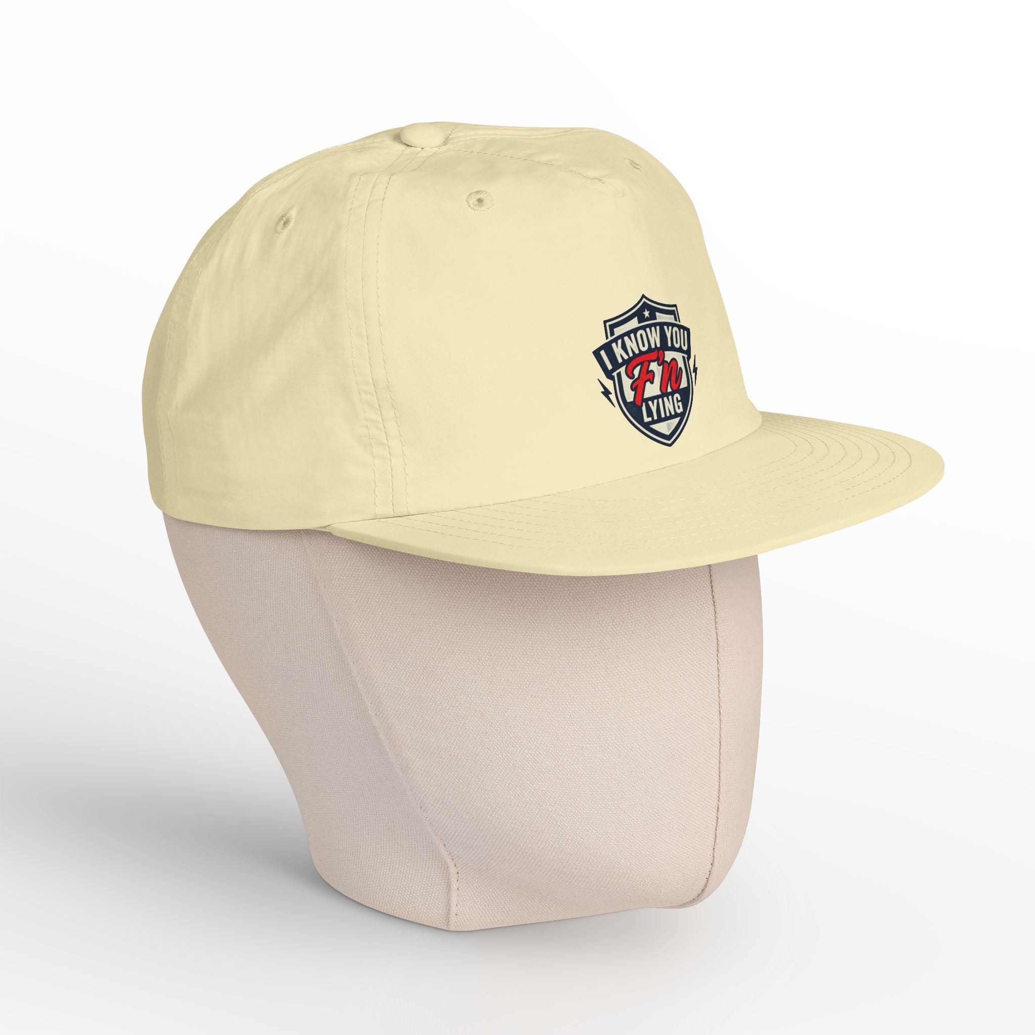 Surf Cap — 'I Know You' Retro Surf Shield Embroidered Hat