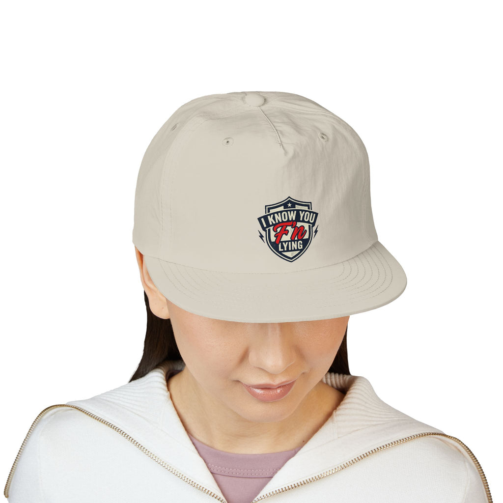 Surf Cap — 'I Know You' Retro Surf Shield Embroidered Hat